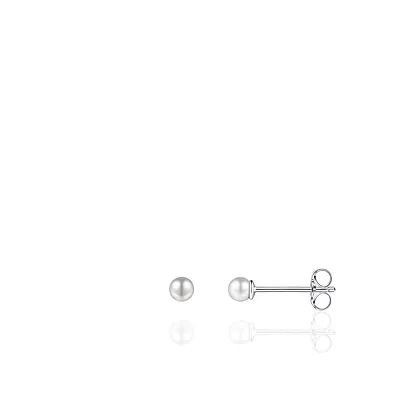 Boucles d\'oreilles argent & Perle synthétique - 3mm