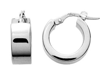 Créoles argent creuses 10mm - fil 6mm