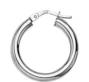 Créoles creuses argent 15mm - fil 3mm
