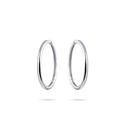 Créoles à charnière argent 40mm - fil 3mm