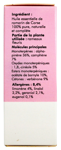 HE Romarin ingrédients