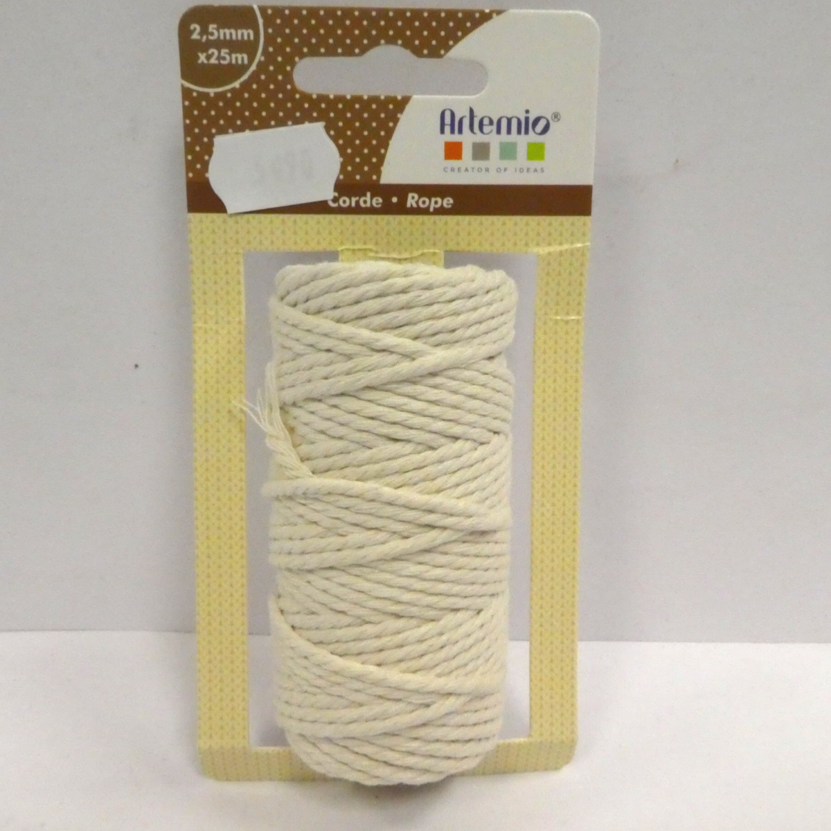 Corde 2,5 mm Coton 25 m ARTEMIO