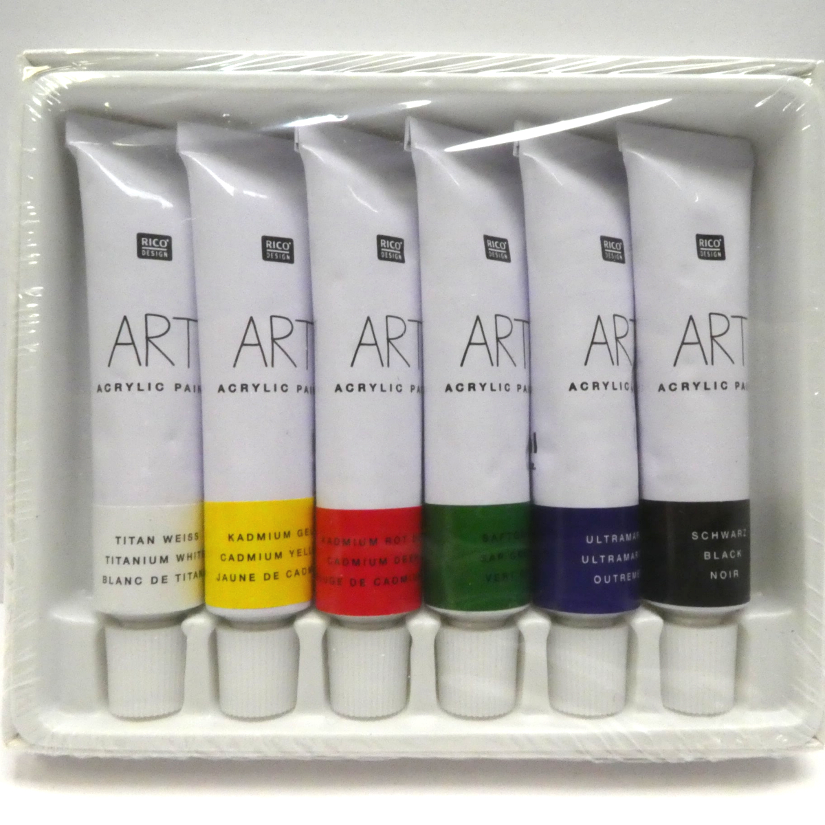 Lot de 6 Tubes de Peinture Acrylique 12ml RICO design