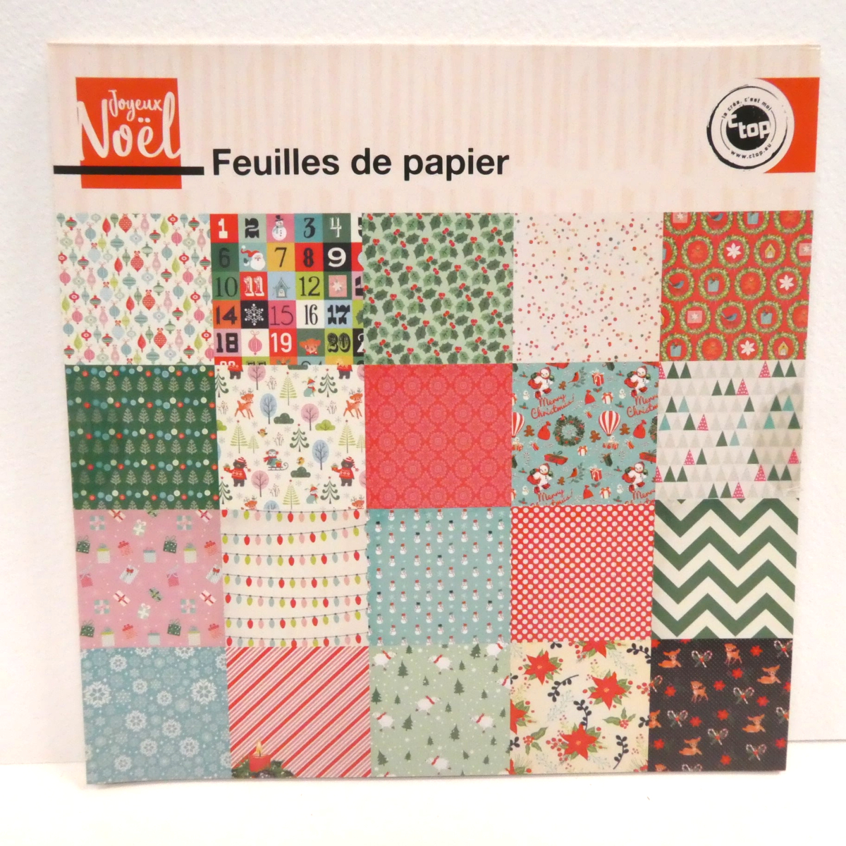 Feuilles de Papiers de Noël x 20