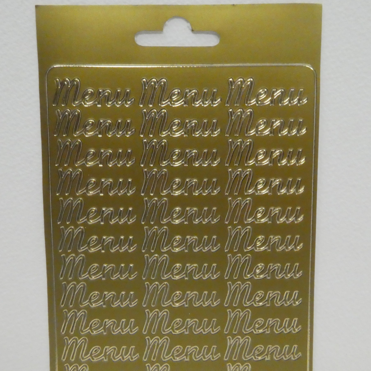 Stickers de Contours Mots Planche 10x22,5cm Dorés ou Argentés