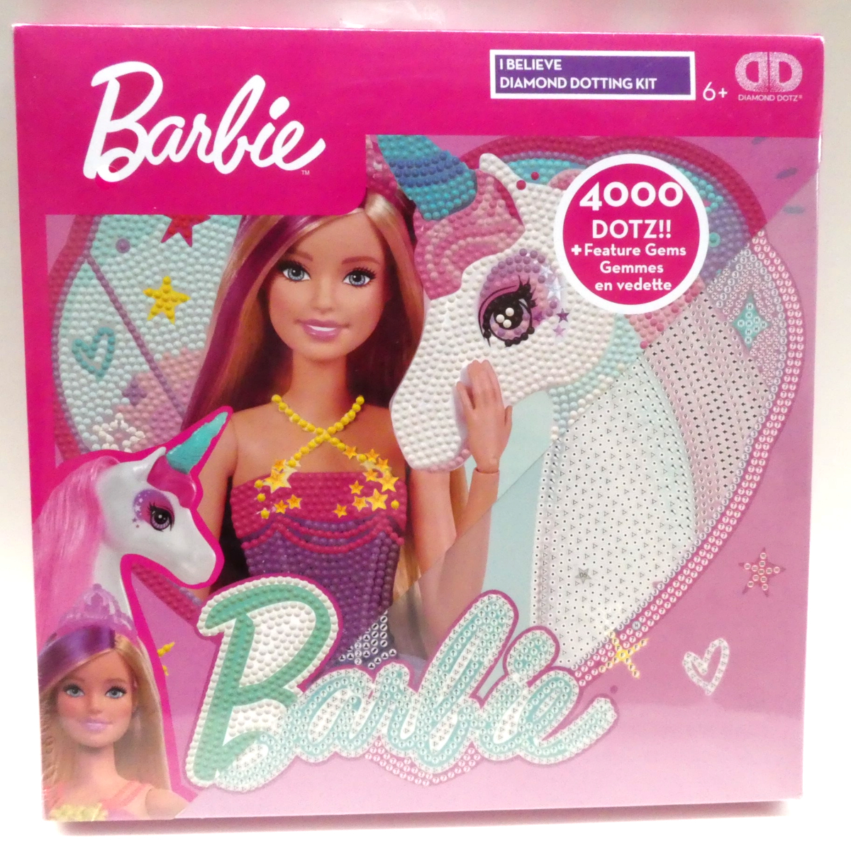 Broderie Diamant Barbie 6+ 28x28cm DIAMOND DOTZ