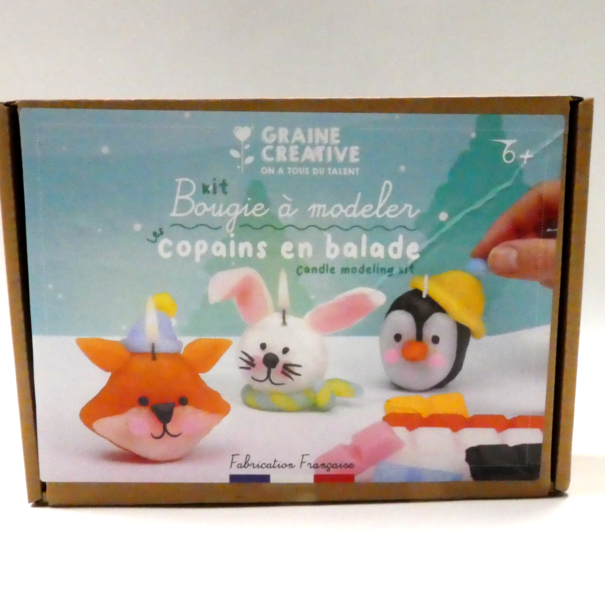 Kit Bougies à Modeler Animaux d\'Hiver GRAINE CRÉATIVE