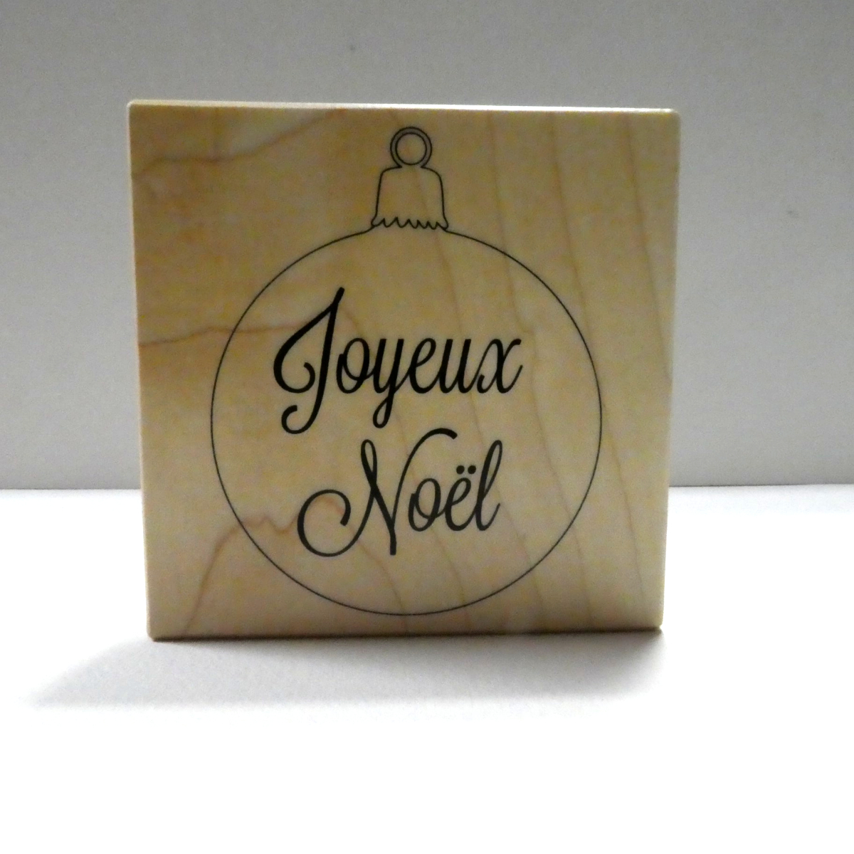 Tampon Joyeux Noël en Bois 9x7,5cm ARTEMIO