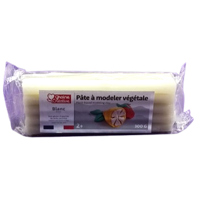 pâte à modeler végétale blanche