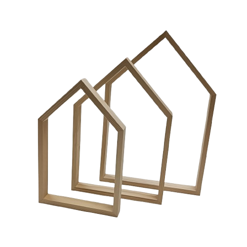 cadres maisons x 3