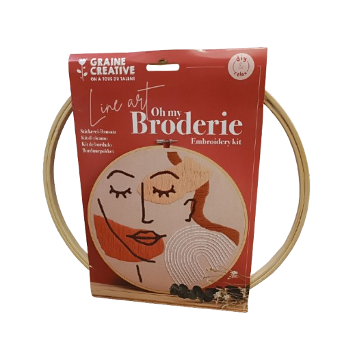 kit broderie line art graine creative
