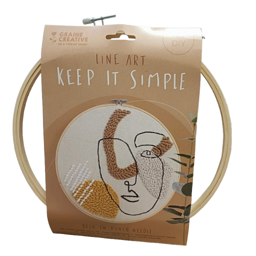 kit punch needle line art graine creative