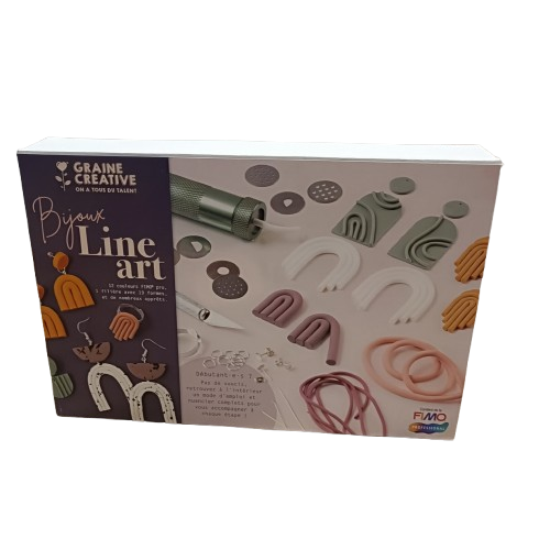 kit bijoux fimo line art graine creative