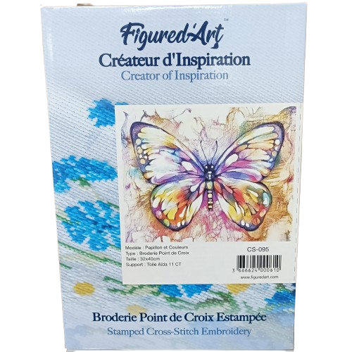 broderie point de croix papillon