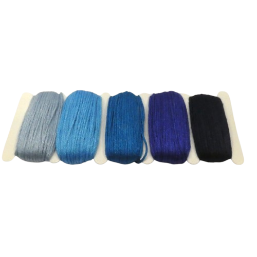 fil à broder tons bleu rayher