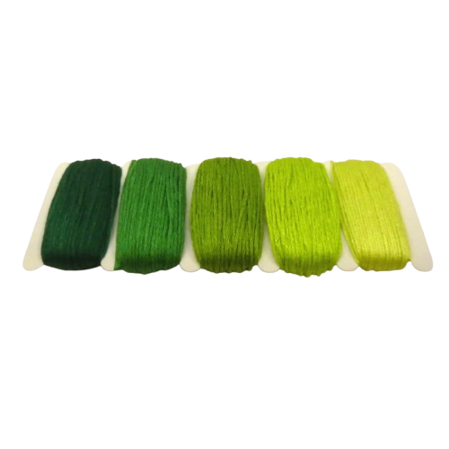 fils à broder coton vert rayher