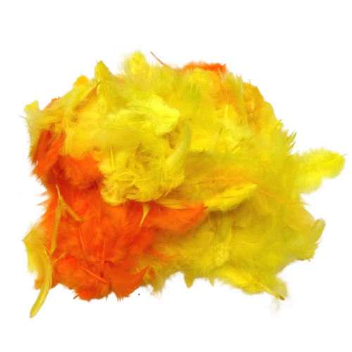 mélange plumes jaunes oranges rayher