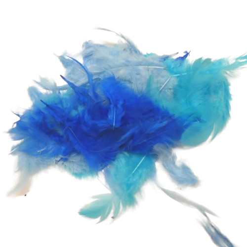 mélanges plumes bleues rayher