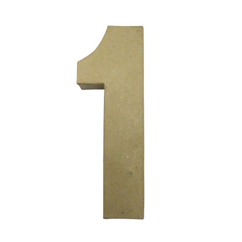 chiffre papier mâché 1