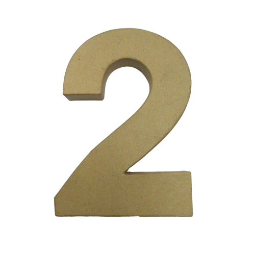 chiffre papier mâché 2