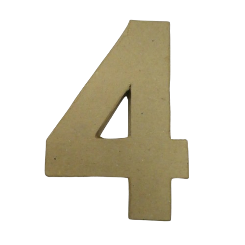 chiffre papier mâché 4