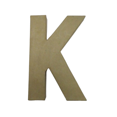 lettre papier mâché 20 cm K