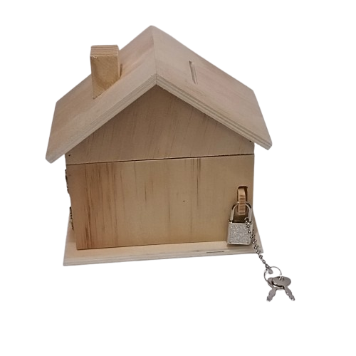 tirelire maison bois