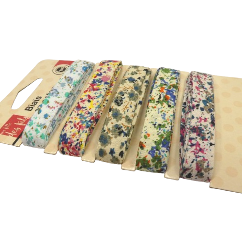 biais fleurs multicolores