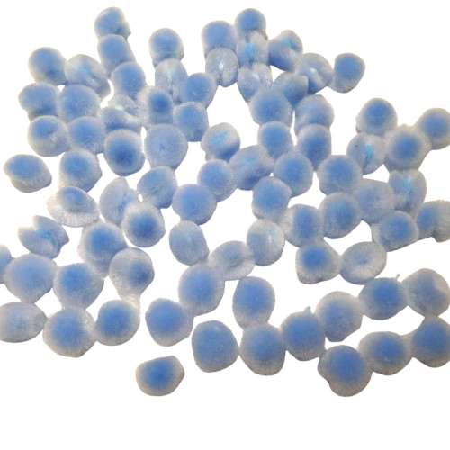 pompon bleu clair
