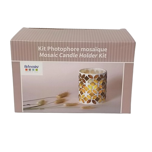 kit photophore mosaique artemio