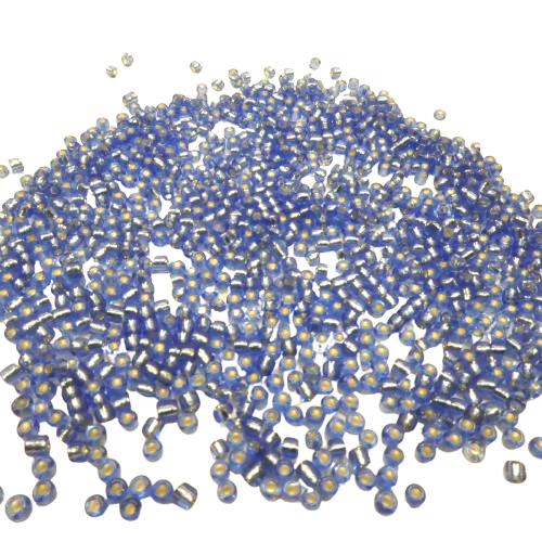 perles de rocaille 2 mm bleue