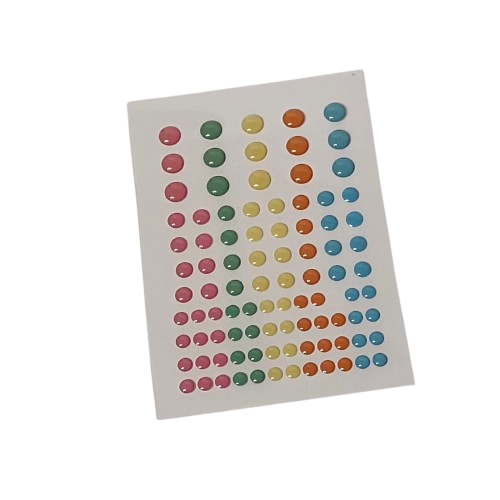 stickers ronds plats pastels