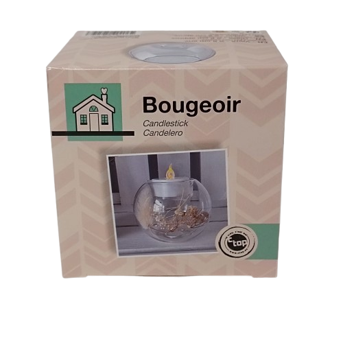 bougeoir en verre
