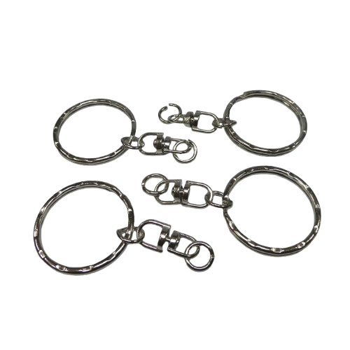 anneau porte clés chainette argenté