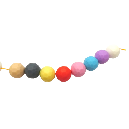 perles silicones rondes facettes