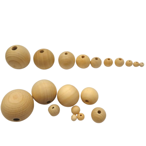 perles bois divers tailles