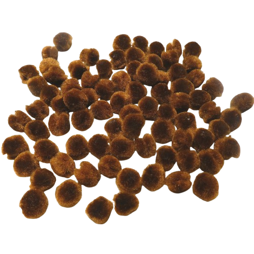 pompons marron