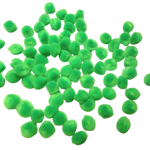 pompons vert clair