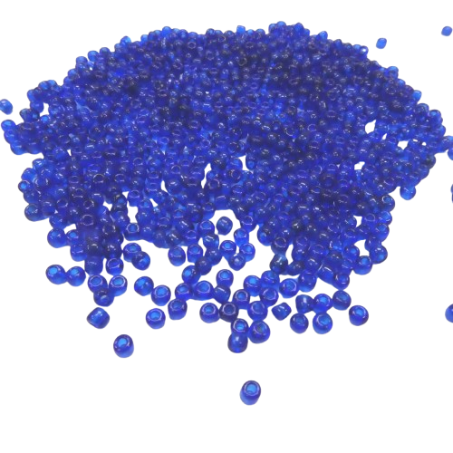 perles de rocailles 2 mm bleues