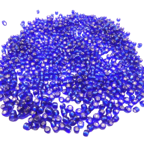 perles de rocailles 2 mm bleues