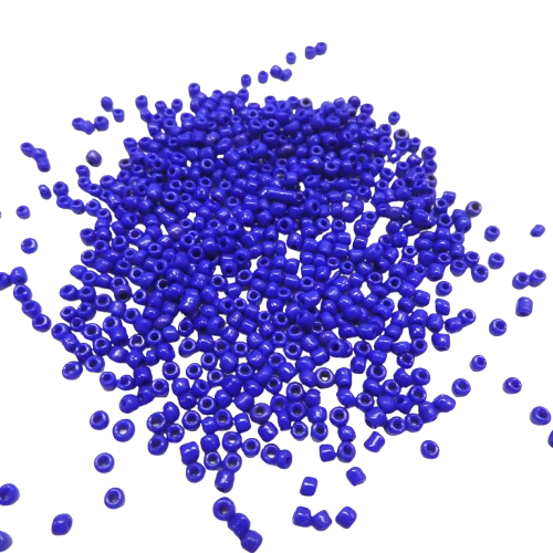 perles de rocailles 2 mm bleues