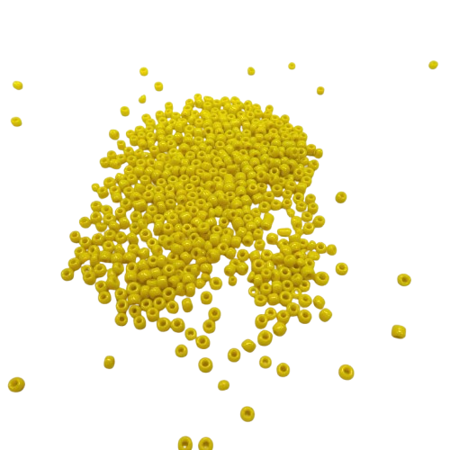 perles de rocailles 2 mm jaunes