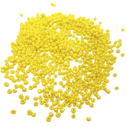 perles de rocailles 2 mm jaunes