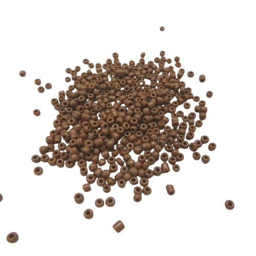 perles de rocailles 2 mm marrons