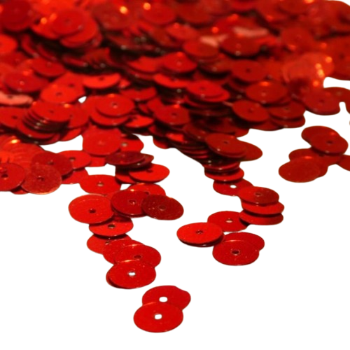sequins plat rouge