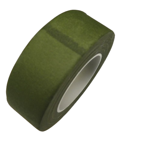 crepon floral vert 25 mm