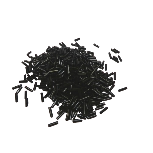 perles tubes noires