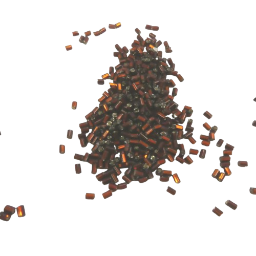 perles tubes marron