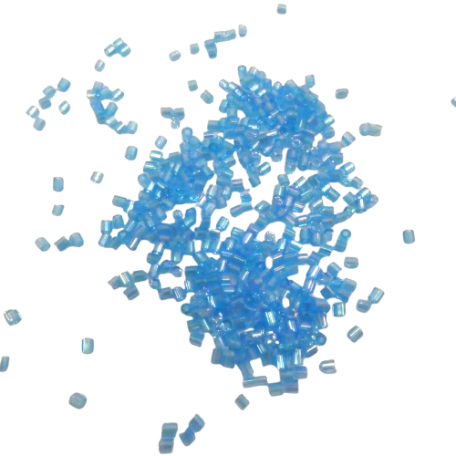 perles tubes bleues claires