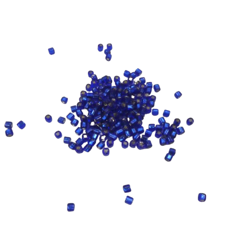 perles tubes bleu